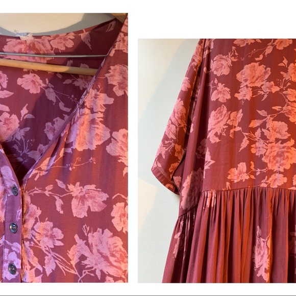 Free people pink floral print dress - Picture 2 of 4